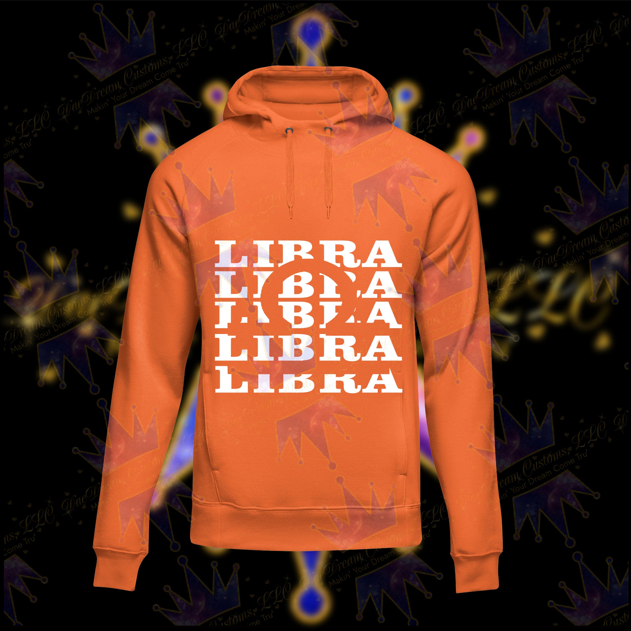 Libra Pull-Over Hoodie - Orange