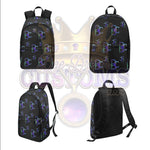 Load image into Gallery viewer, Dope, Dedicated &amp; Confident (DDC) Fabric Style Black, Blue &amp; Green Backpack
