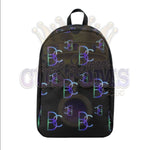 Load image into Gallery viewer, Dope, Dedicated &amp; Confident (DDC) Fabric Style Black, Blue &amp; Green Backpack
