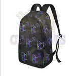 Load image into Gallery viewer, Dope, Dedicated &amp; Confident (DDC) Fabric Style Black, Blue &amp; Green Backpack
