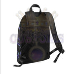 Load image into Gallery viewer, Dope, Dedicated &amp; Confident (DDC) Fabric Style Black, Blue &amp; Green Backpack
