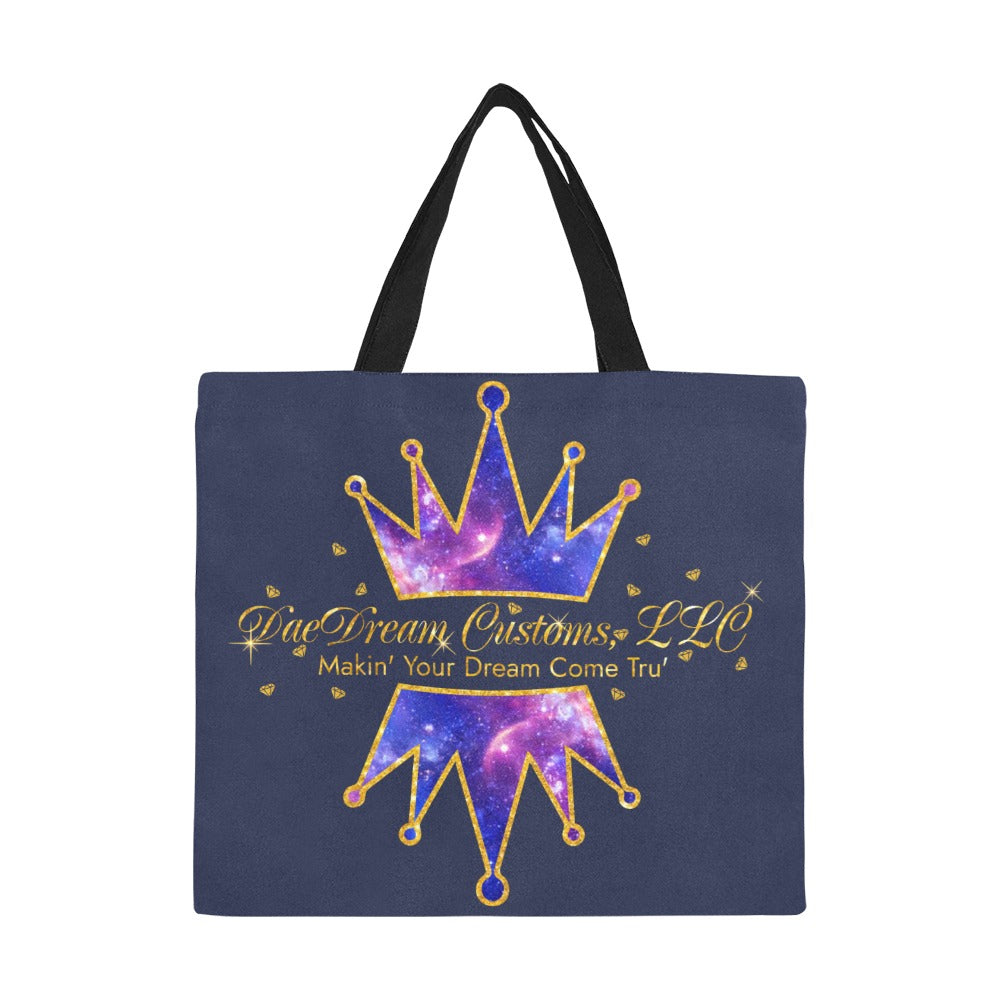 DaeDream Customs, LLC. Logo All Over Print Canvas Tote Bag/Large - DaeDream Customs