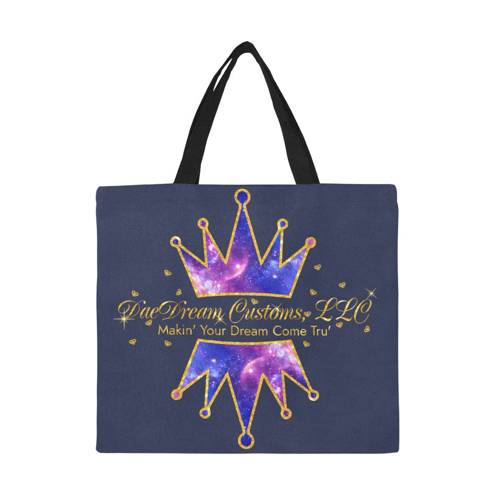 DaeDream Customs, LLC. Logo All Over Print Canvas Tote Bag/Large - DaeDream Customs