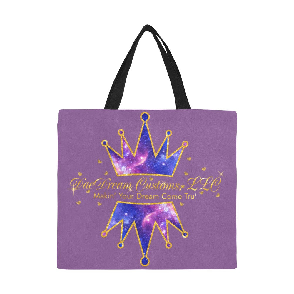 DaeDream Customs, LLC. Logo All Over Print Canvas Tote Bag/Large - DaeDream Customs
