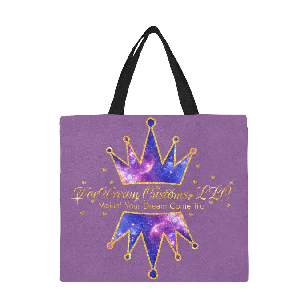 DaeDream Customs, LLC. Logo All Over Print Canvas Tote Bag/Large - DaeDream Customs