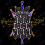 Load image into Gallery viewer, Dope, Dedicated &amp; Confident (DDC) Fabric Style Black, Purple &amp; White Backpack
