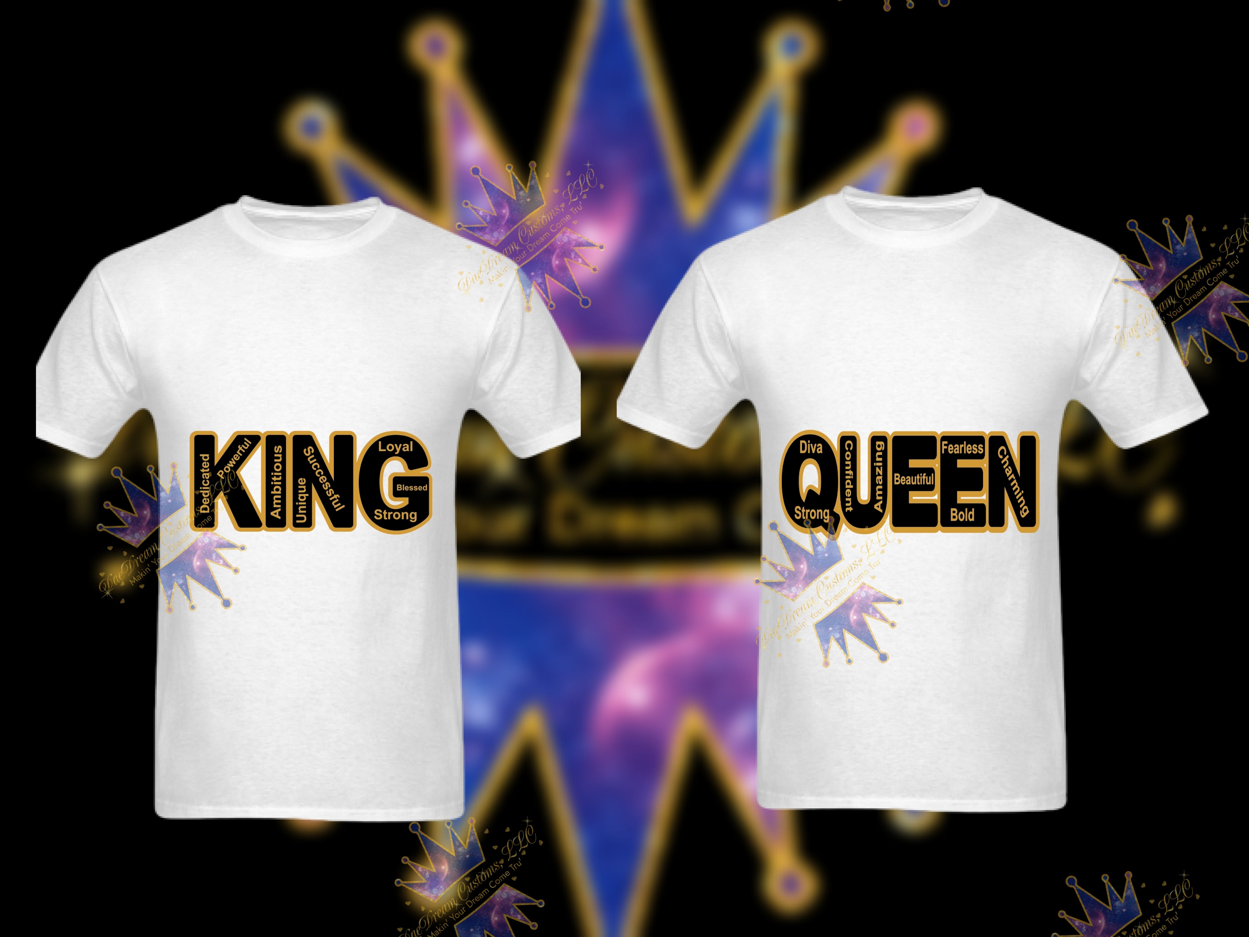 King & Queen T-Shirt Set - DaeDream Customs