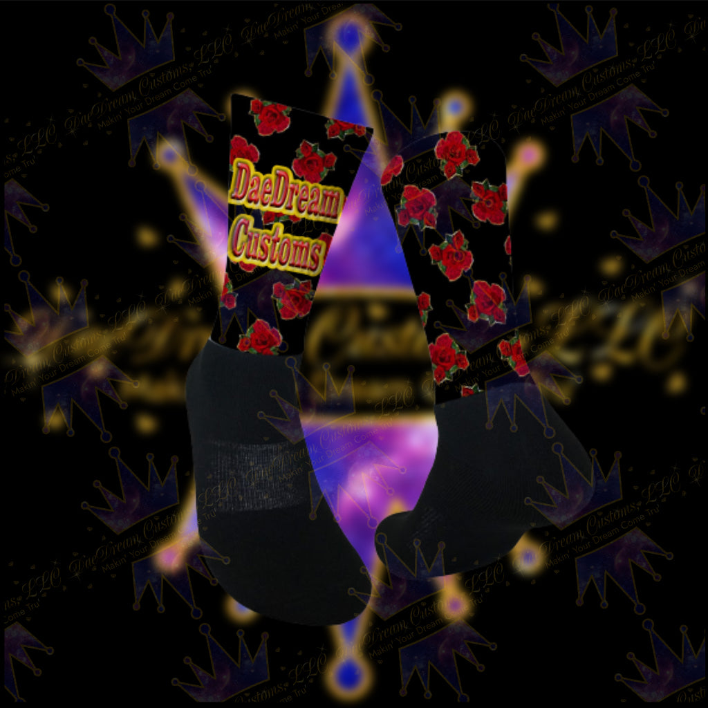 Red Roses Socks - DaeDream Customs