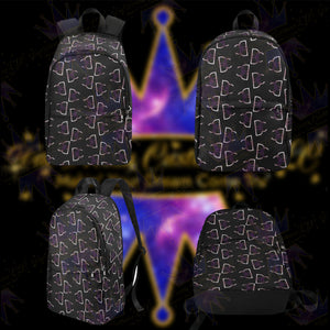 Dope, Dedicated & Confident (DDC) Fabric Style Black, Purple & White Backpack
