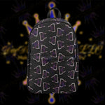 Load image into Gallery viewer, Dope, Dedicated &amp; Confident (DDC) Fabric Style Black, Purple &amp; White Backpack
