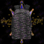 Load image into Gallery viewer, Dope, Dedicated &amp; Confident (DDC) Fabric Style Black, Purple &amp; White Backpack

