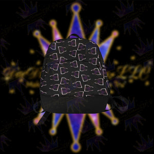 Dope, Dedicated & Confident (DDC) Fabric Style Black, Purple & White Backpack