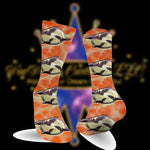 Load image into Gallery viewer, DaeDream Spooky Lightin&#39; Moon Bat Socks - DaeDream Customs
