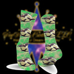 Load image into Gallery viewer, DaeDream Spooky Lightin&#39; Moon Bat Socks - DaeDream Customs
