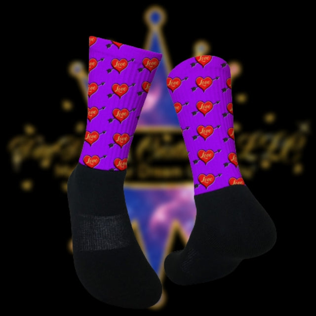 The Arrow Thru My Heart Socks - DaeDream Customs