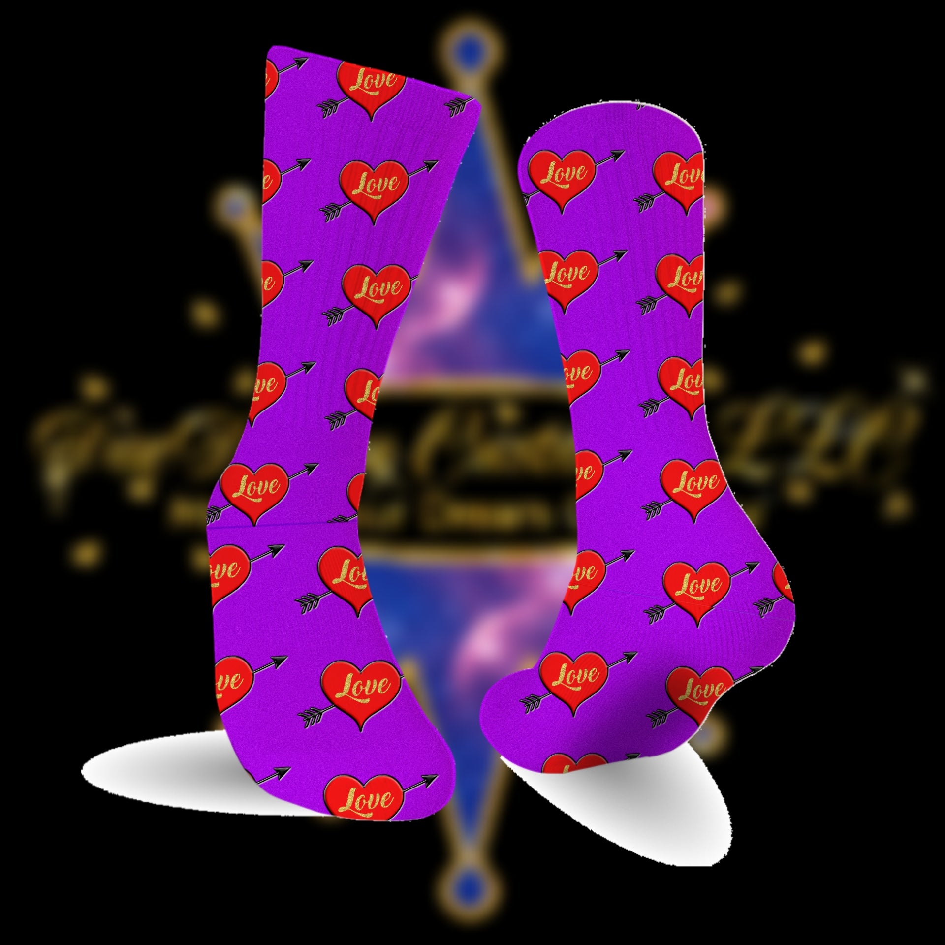 The Arrow Thru My Heart Socks - DaeDream Customs